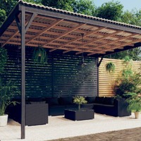  11 Piece Garden Lounge Set with Cushions Poly Rattan Black