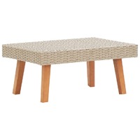  Garden Coffee Table Poly Rattan Beige