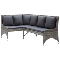  Garden Corner Sofas 2 pcs Poly Rattan Grey