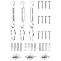  9 Piece Sunshade Sail Accessory Set Stainless Steel