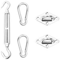  5 Piece Sunshade Sail Mounting Kit Stainless Steel
