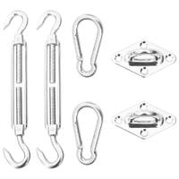  6 Piece Sunshade Sail Mounting Kit Stainless Steel