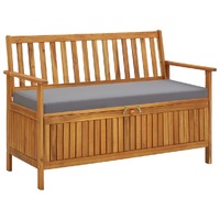  Garden Storage Bench 120 cm Solid Acacia Wood