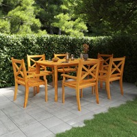  Garden Table 160x90x75 cm Solid Wood Acacia