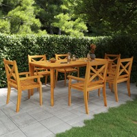  Garden Table 200x100x75 cm Solid Wood Acacia