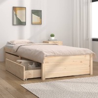  Bed Frame without Mattress with Drawers 90x190 cm