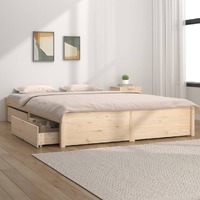  Bed Frame without Mattress with Drawers 150x200 cm