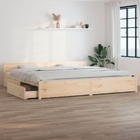  Bed Frame without Mattress with Drawers 183x203 cm King