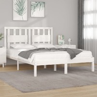  Bed Frame without Mattress White Solid Wood Pine 150x200 cm