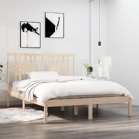  Bed Frame without Mattress Solid Wood 135x190 cm