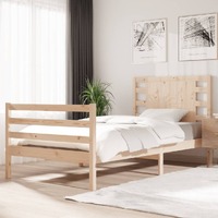 Bed Frame without Mattress 90x190 cm Solid Wood Pine