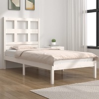  Bed Frame without Mattress White 90x190 cm Solid Wood Pine