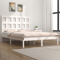  Bed Frame without Mattress White 150x200 cm Solid Wood Pine