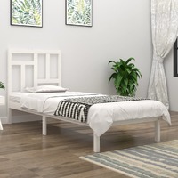  Bed Frame without Mattress White 90x190 cm Solid Wood Pine