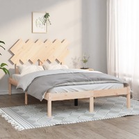  Bed Frame without Mattress 135x190 cm Solid Wood