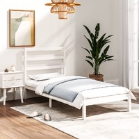  Bed Frame without Mattress White 90x190 cm Solid Wood