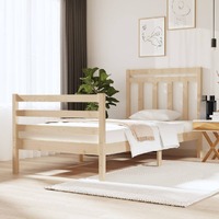  Bed Frame without Mattress 90x190 cm Solid Wood