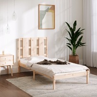  Bed Frame without Mattress 90x190 cm Solid Wood