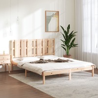  Bed Frame without Mattress 150x200 cm Solid Wood
