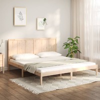  Bed Frame without Mattress 183x203 cm King Solid Wood Pine