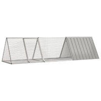  Rabbit Cage Grey 302.5x80.5x71 cm Galvanised Steel