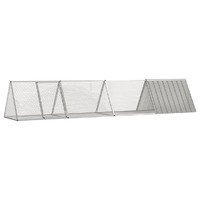  Rabbit Cage Grey 403.5x80.5x71 cm Galvanised Steel