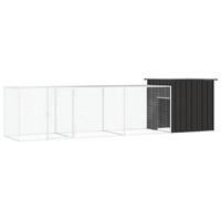  Chicken Cage Anthracite 400x91x100 cm Galvanised Steel