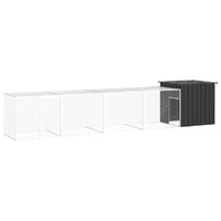  Chicken Cage Anthracite 500x91x100 cm Galvanised Steel