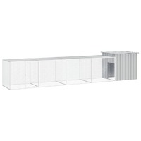  Chicken Cage Grey 500x91x100 cm Galvanised Steel