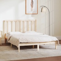  Bed Frame without Mattress 135x190 cm Solid Wood Pine