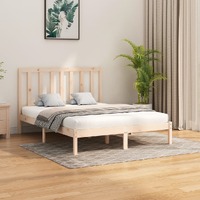  Bed Frame without Mattress 150x200 cm Solid Wood