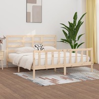  Bed Frame without Mattress 183x203 cm King Solid Wood