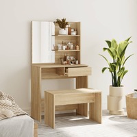  Dressing Table Set Sonoma Oak 74.5x40x141 cm