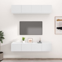  TV Cabinets 4 pcs White 80x30x30 cm Engineered Wood