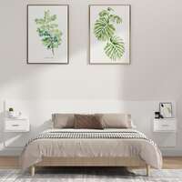  Bed Headboard with Cabinets White 200 cm Engineered Wood