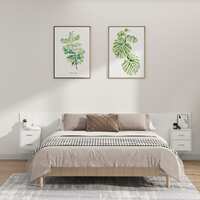  Bed Headboard with Cabinets White 240 cm Engineered Wood