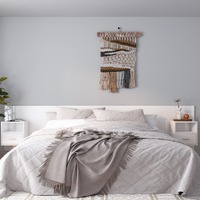 Bed Headboard with Cabinets High Gloss White Engineered Wood