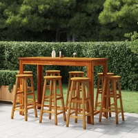  Bar Stools 8 pcs Solid Wood Acacia