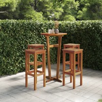  Bar Stools 4 pcs Solid Wood Acacia