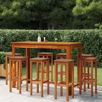  Bar Stools 8 pcs Solid Wood Acacia