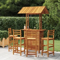  5 Piece Garden Bar Set Solid Wood Acacia