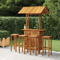  5 Piece Garden Bar Set Solid Wood Acacia