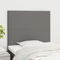  Headboards 2 pcs Dark Grey 80x5x78/88 cm Fabric