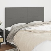  Headboards 4 pcs Dark Grey 80 cm Fabric