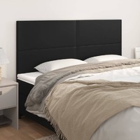  Headboards 4 pcs Black 80x5x78/88 cm Faux Leather