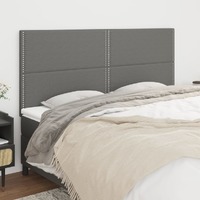  Headboards 4 pcs Dark Grey 80 cm Fabric