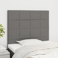  Headboards 2 pcs Dark Grey 100 cm Fabric