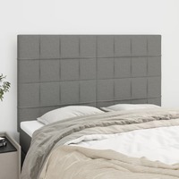  Headboards 4 pcs Dark Grey 72 cm Fabric