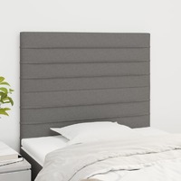  Headboards 2 pcs Dark Grey 100 cm Fabric