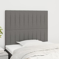  Headboards 2 pcs Dark Grey 80 cm Fabric